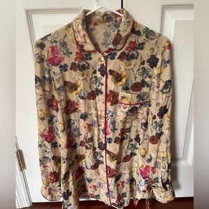 dolce and gabanna floral silk top: SZ 40
